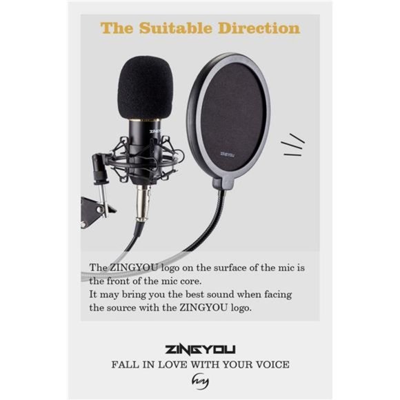 Condenser Microphone Bundle, ZY-007 Professional Cardioid Studio Condenser Mic - Picture 5 of 6